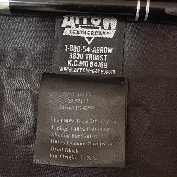 Men's Black Double-Breasted Coat - Picture 11 of 15